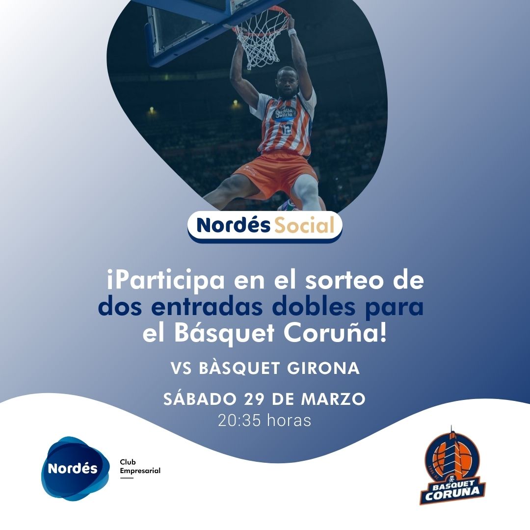 ¡Participa en el sorteo de una entrada doble para ver al Básquet Coruña! 29.03.25
