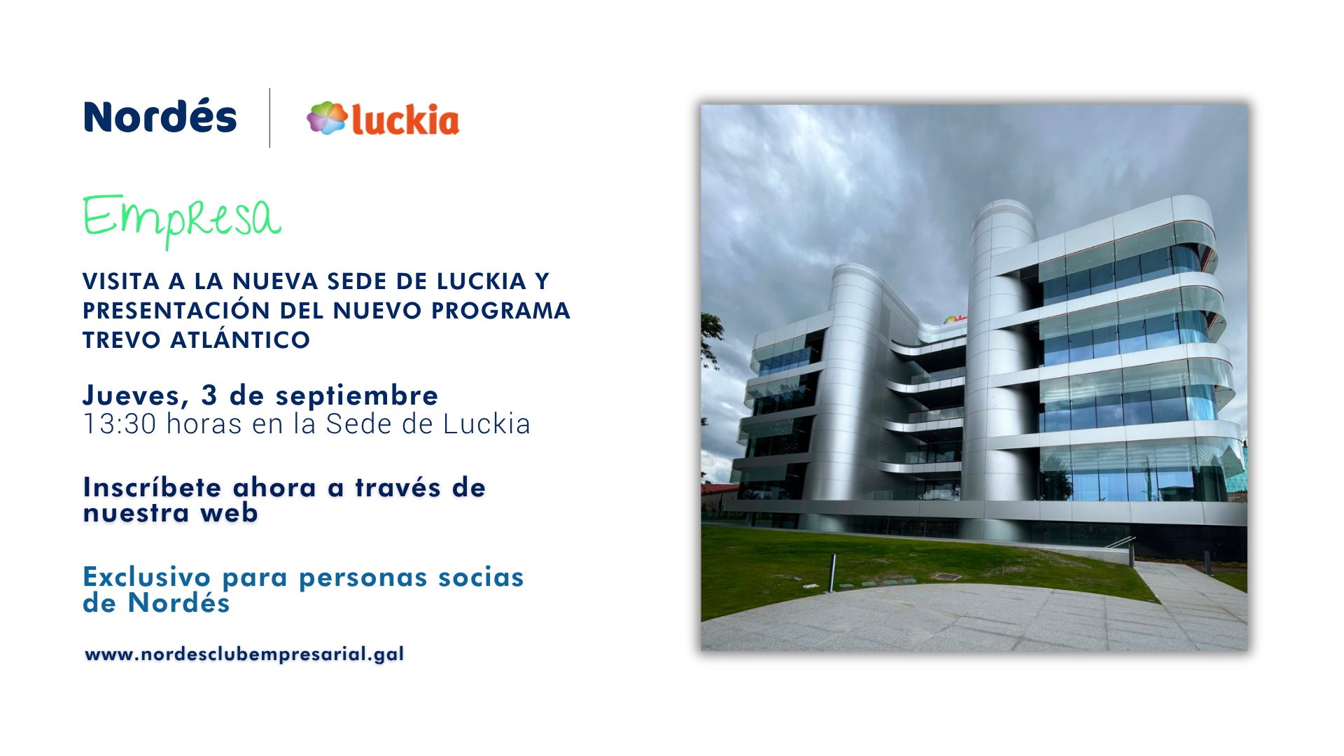 Visita a la nueva sede de Luckia y presentación del nuevo programa Trevo Atlántico