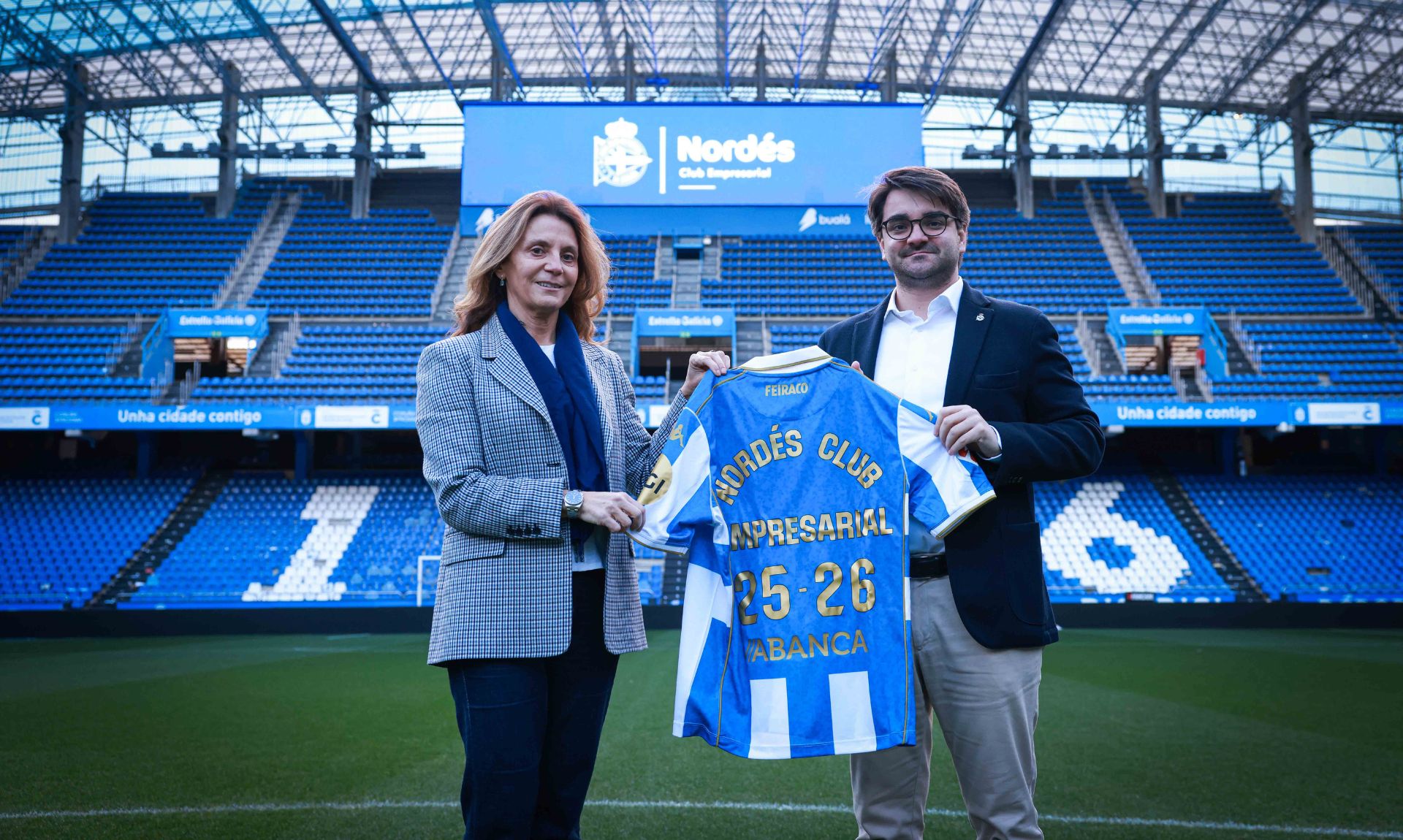 El RC Deportivo y Nordés Club Empresarial han formalizado un convenio de colaboración