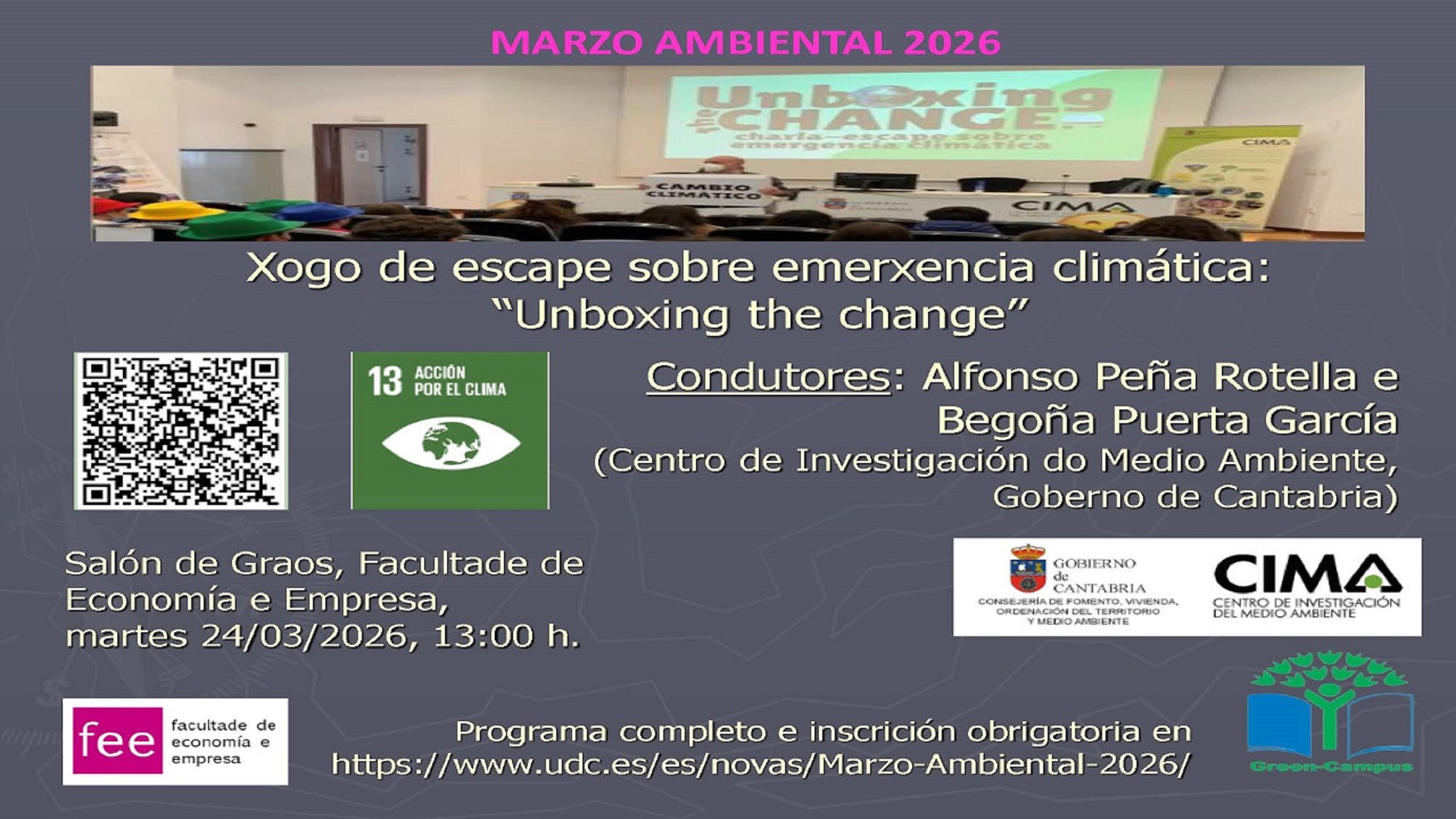 Marzo ambiental, 24 marzo, 13:00 h