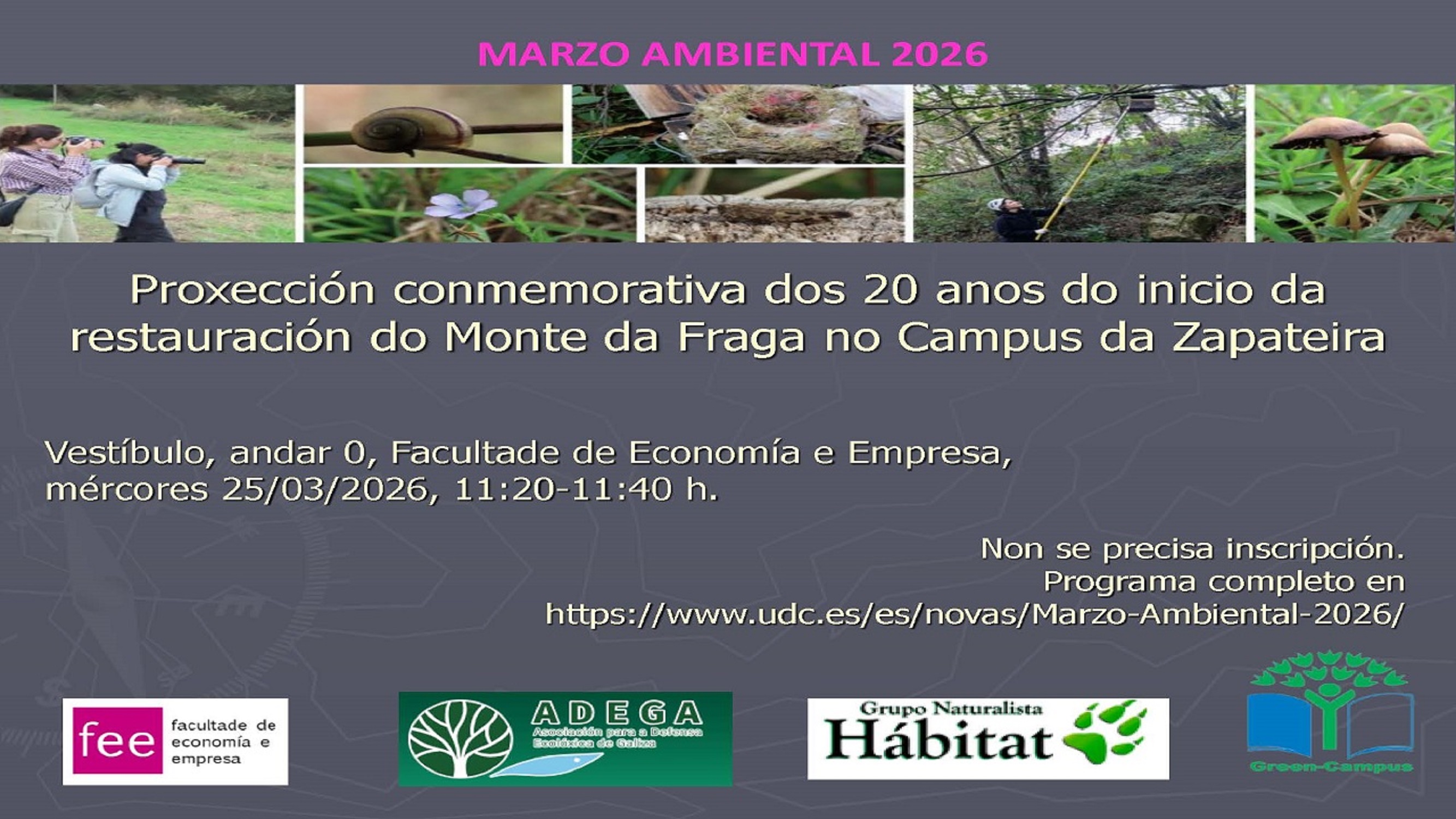 Marzo ambiental, 25 marzo, 11:20 h