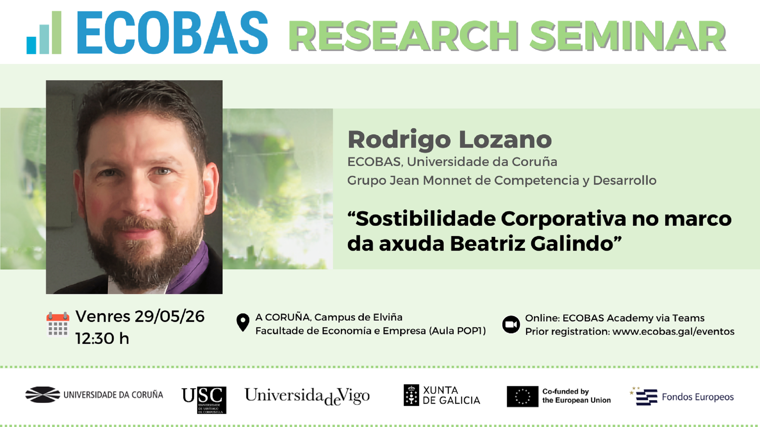 ECOBAS, 29 mayo a las 12:30 h