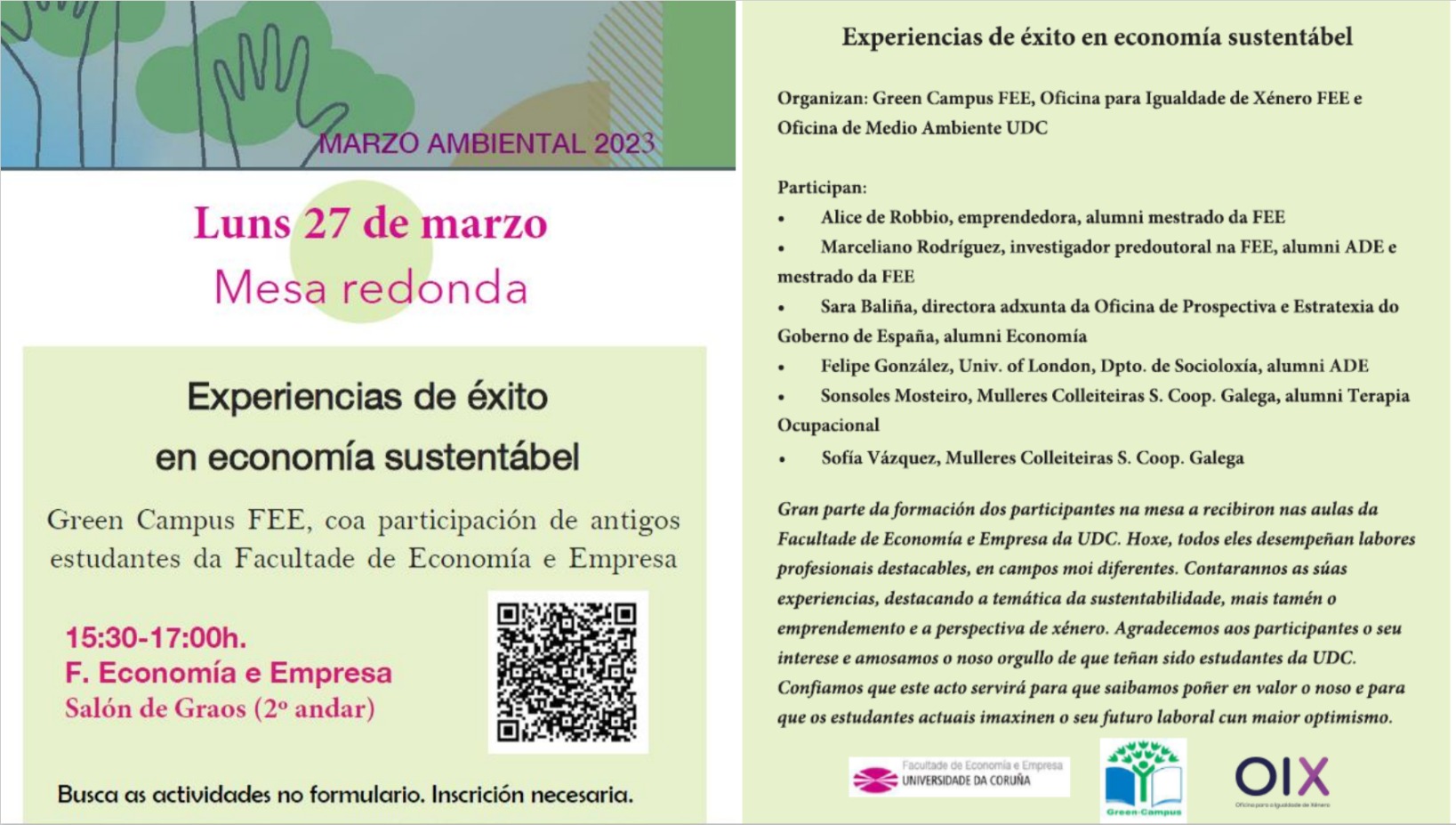 GREEN CAMPUS EN LA FEE PRESENTA LA MESA REDONDA 