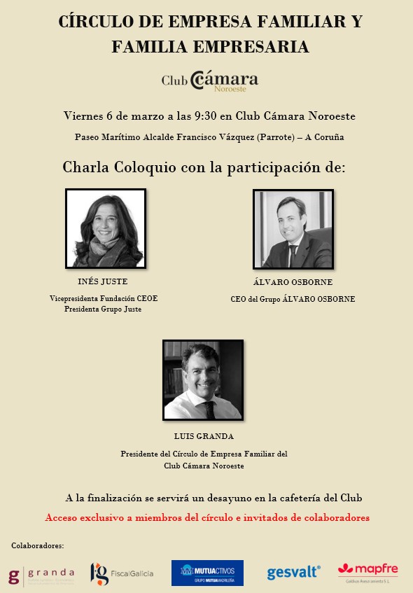 CÍRCULO DE EMPRESA FAMILIAR Y FAMILIA EMPRESARIA DEL CLUB CÁMARA NOROESTE