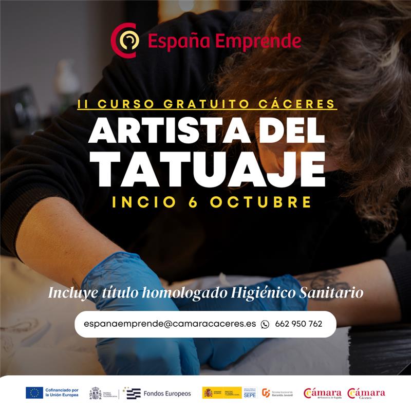 Formación "Iniciación y emprendimiento en el arte del tatuaje."