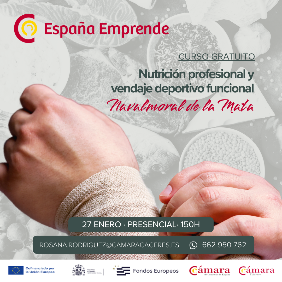 Nutrición profesional y nociones sobre vendaje deportivo