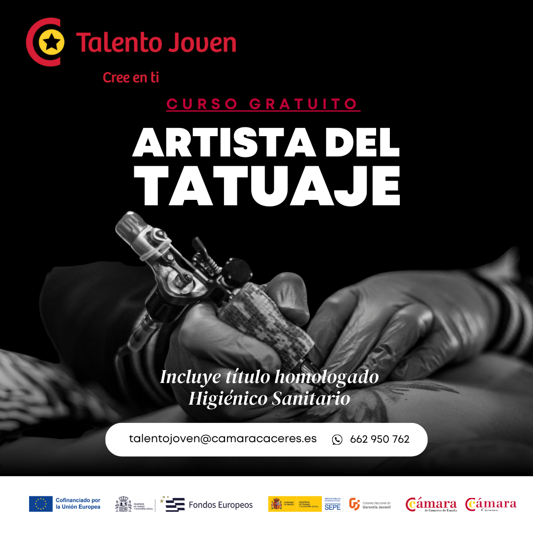 INICIACIÓN ARTISTA DE TATUAJE. INCLUYE HIGIÉNICO SANITARIO