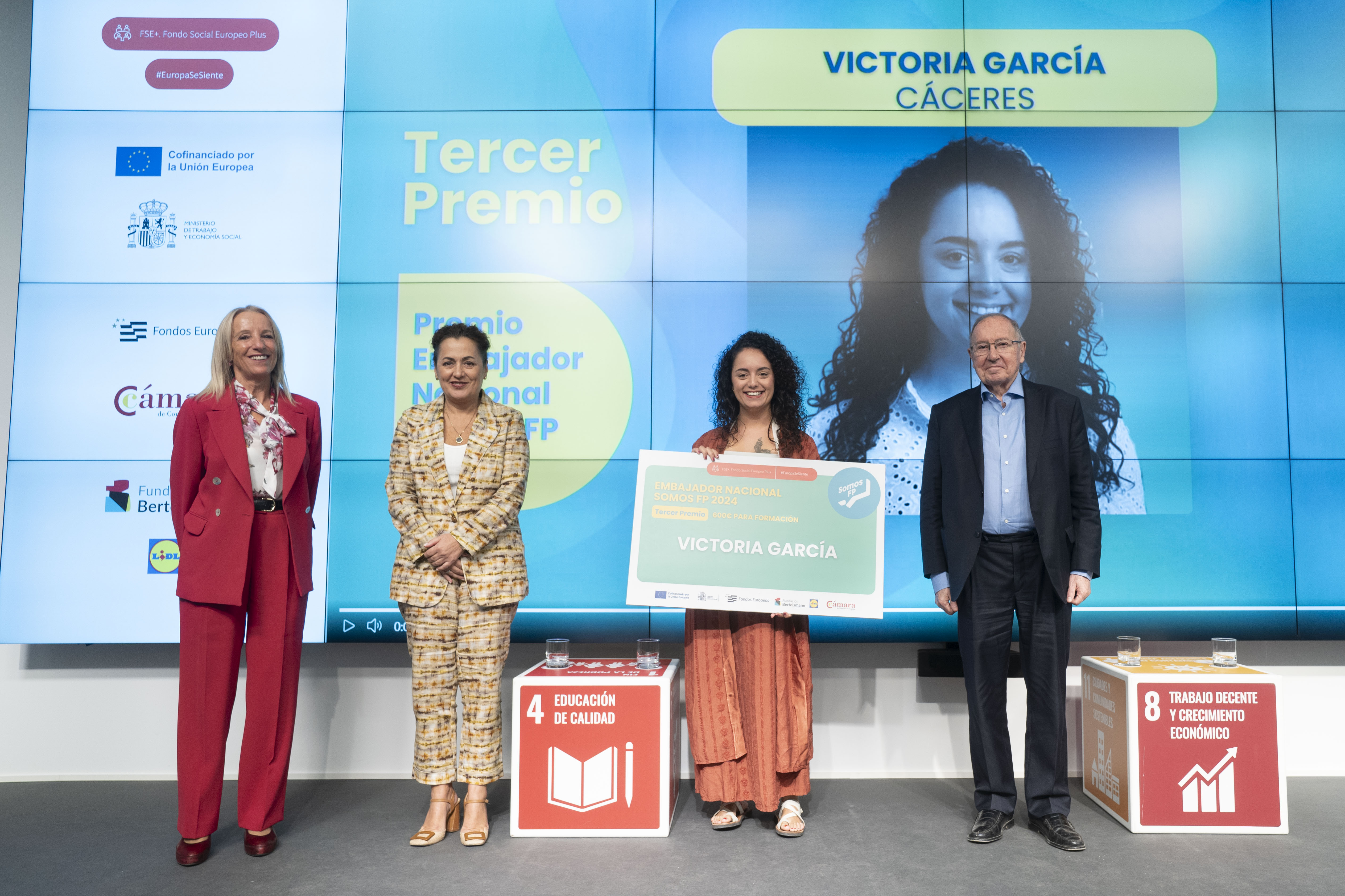 Victoria García, tercera ganadora del Premio Embajador Nacional del Año de la red Somos FP