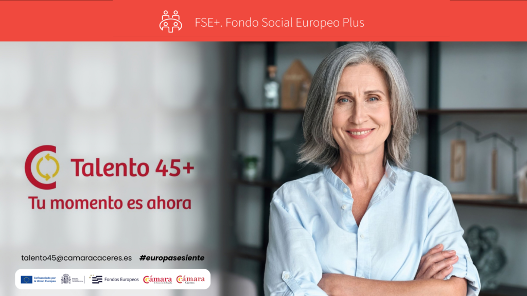 La Cámara de Comercio de Cáceres despliega su estrategia formativa por la provincia con una amplia oferta de cursos gratuitos del programa Talento 45+