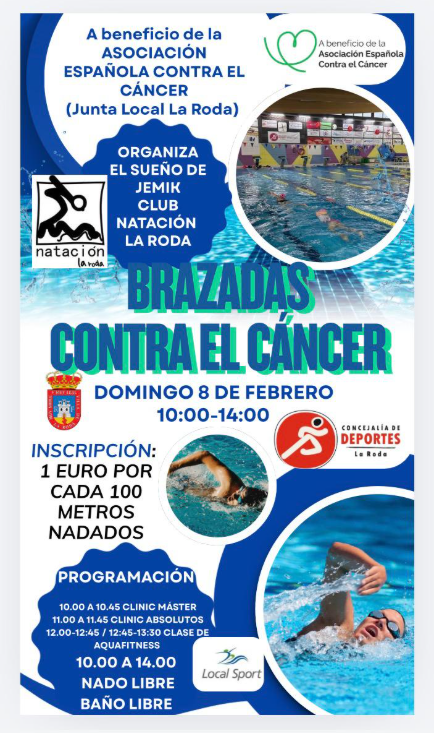 Brazadas contra el cáncer