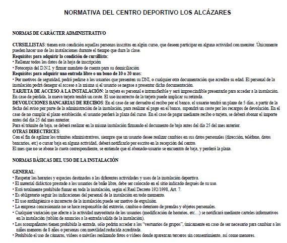 Normativa General