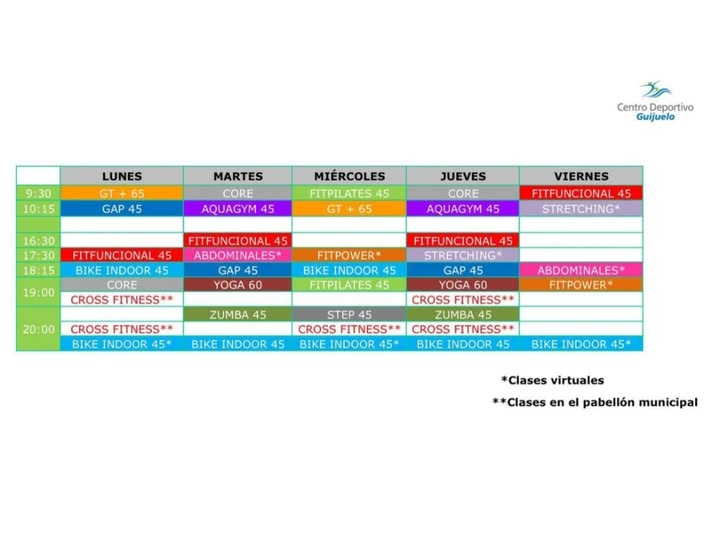 Horario de Actividades
