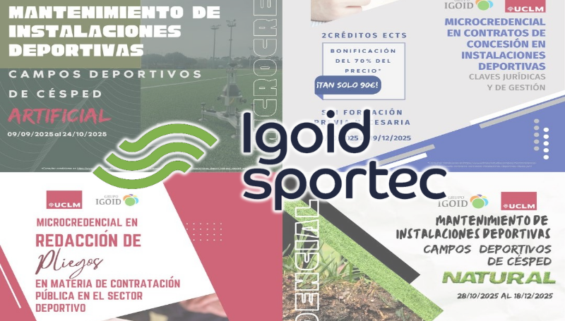 IGOID LANZA CUATRO MICROCREDENCIALES ONLINE  PARA PROFESIONALES DEL MANTENIMIENTO Y LA GESTIÓN DE INSTALACIONES DEPORTIVAS
