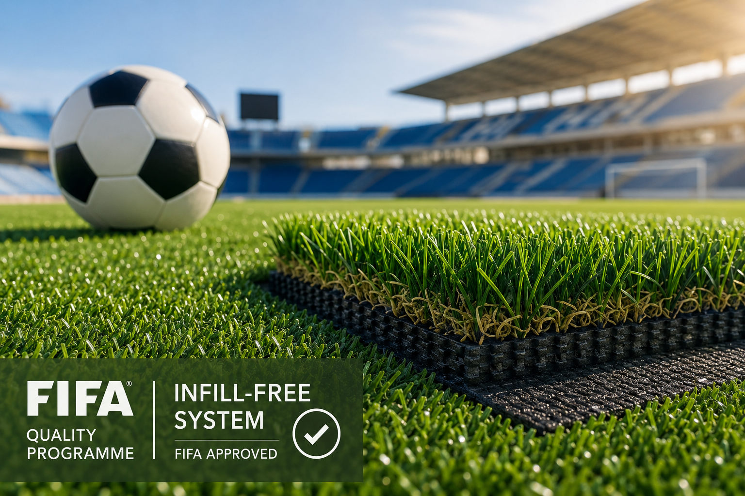 LA FIFA APRUEBA POR 1ª VEZ EL CÉSPED ARTIFICIAL SIN RELLENO: UNA REVOLUCIÓN PARA LAS INSTALACIONES DEPORTIVAS