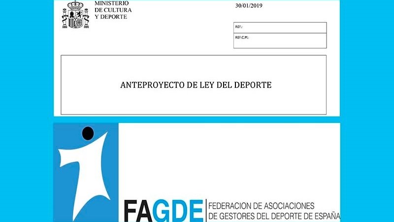Plazo para alegaciones desde FAGDE al Anteproyecto de Ley del Deporte