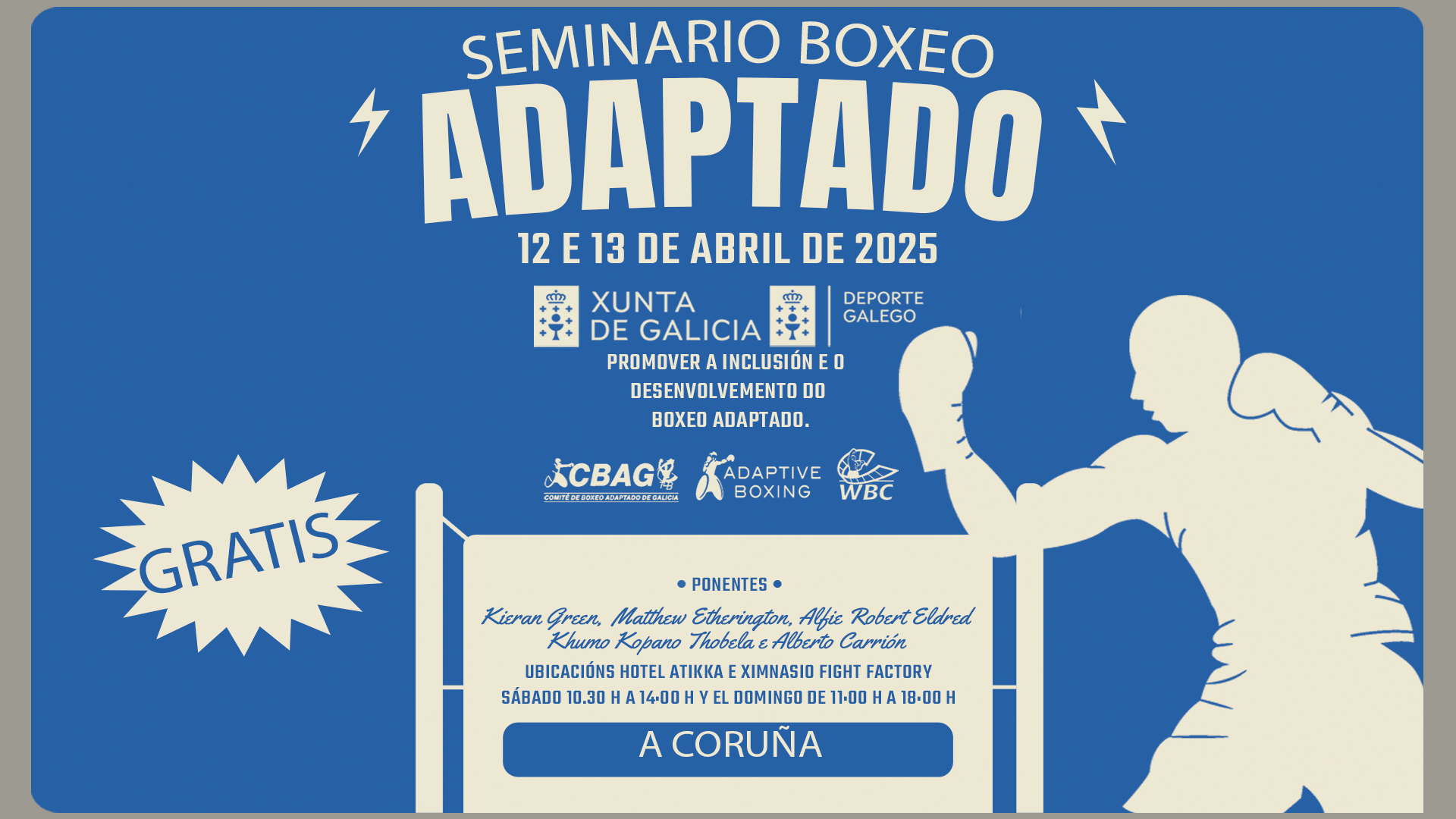 Inscripción seminario de Boxeo adaptado