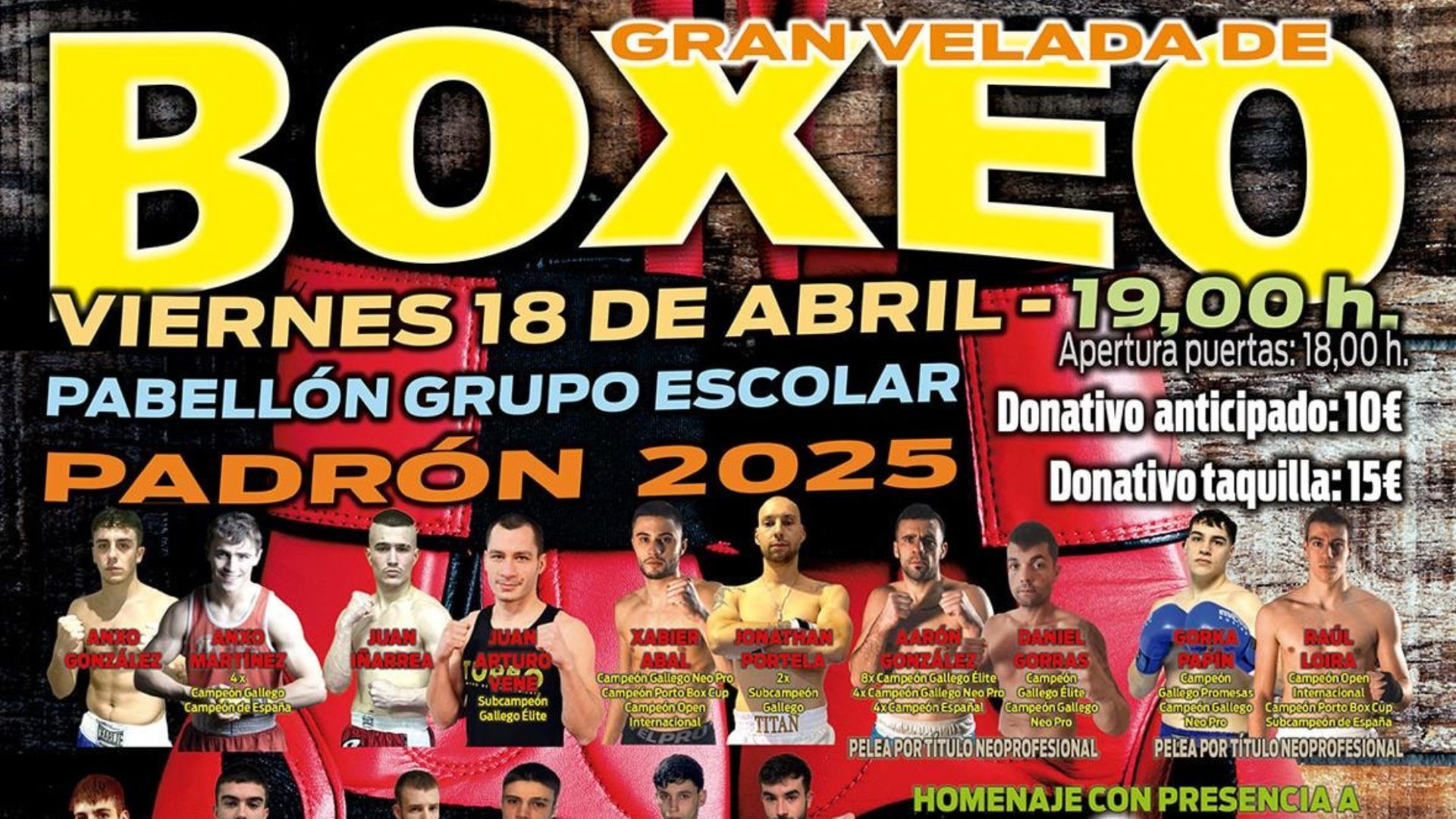 VELADA DE BOXEO EN PADRÓN!