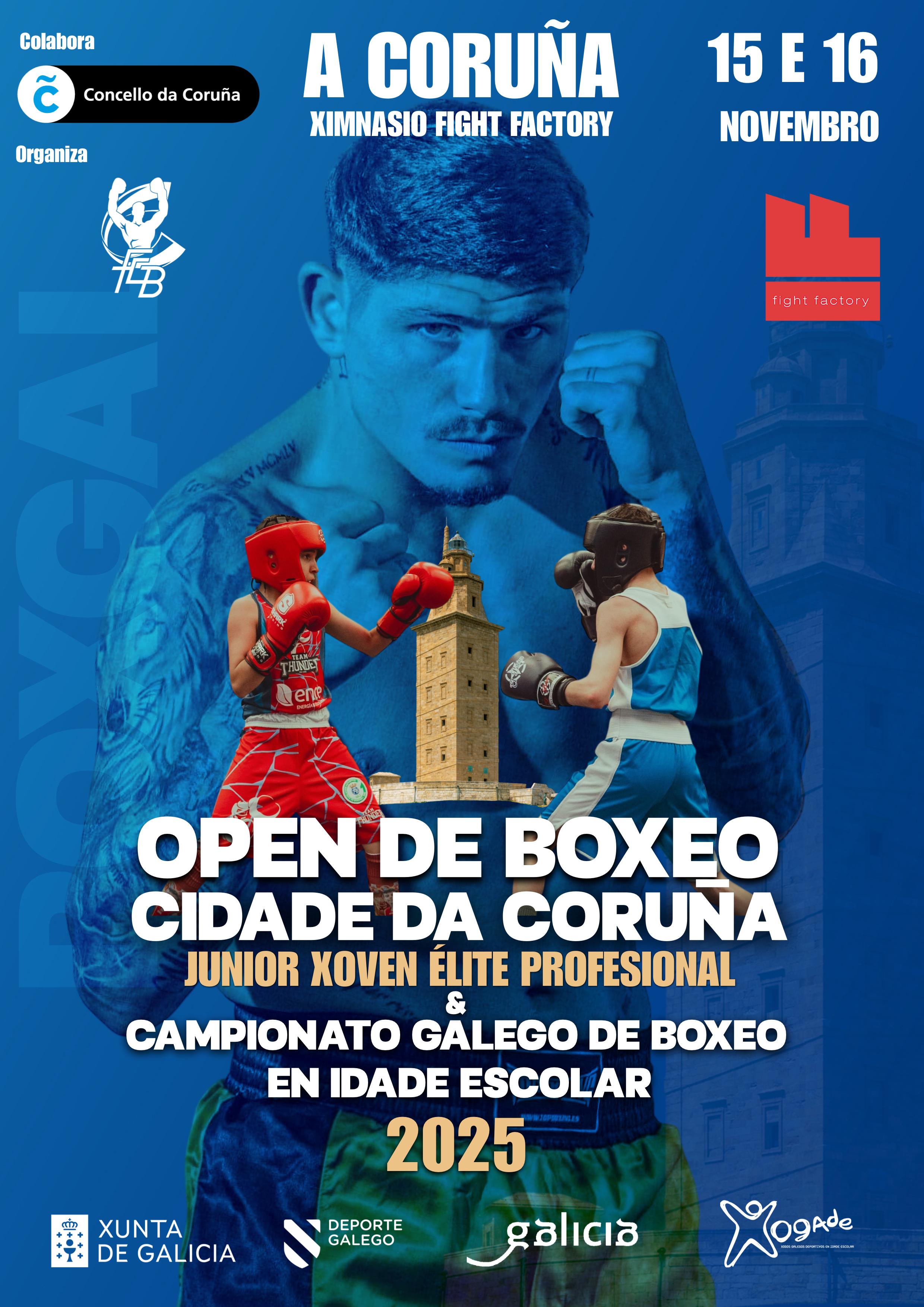 Desenvolvemento da segunda fase do Open de Boxeo Cidade da Coruña.