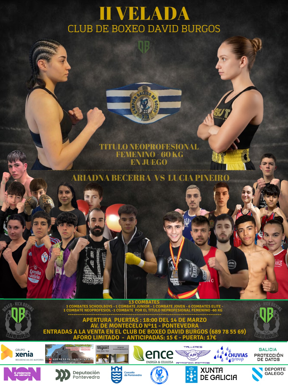 Campionato Galego Neo profesional feminino 60 kg en Pontevedra