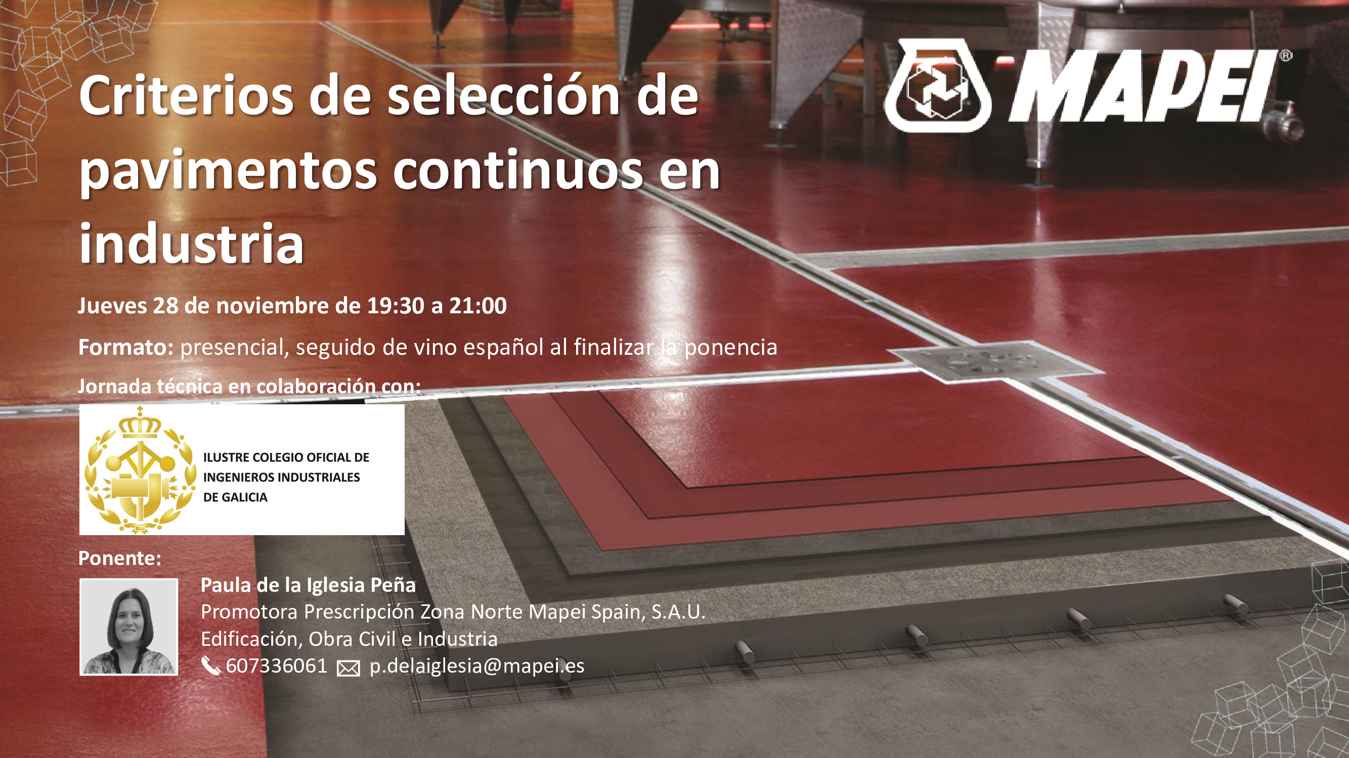 Jornada técnica pavimentos continuos en industria: criterios de selección | ICOIIG