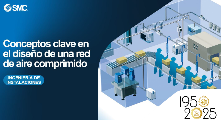 Jornada Online SMC : Conceptos clave en el diseño de una red de aire comprimido. Ingeniería de Instalaciones.