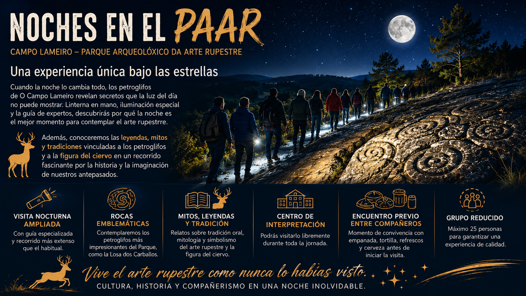 Experiencia exclusiva: Noche de leyendas en el Parque Arqueológico de Campo Lameiro
