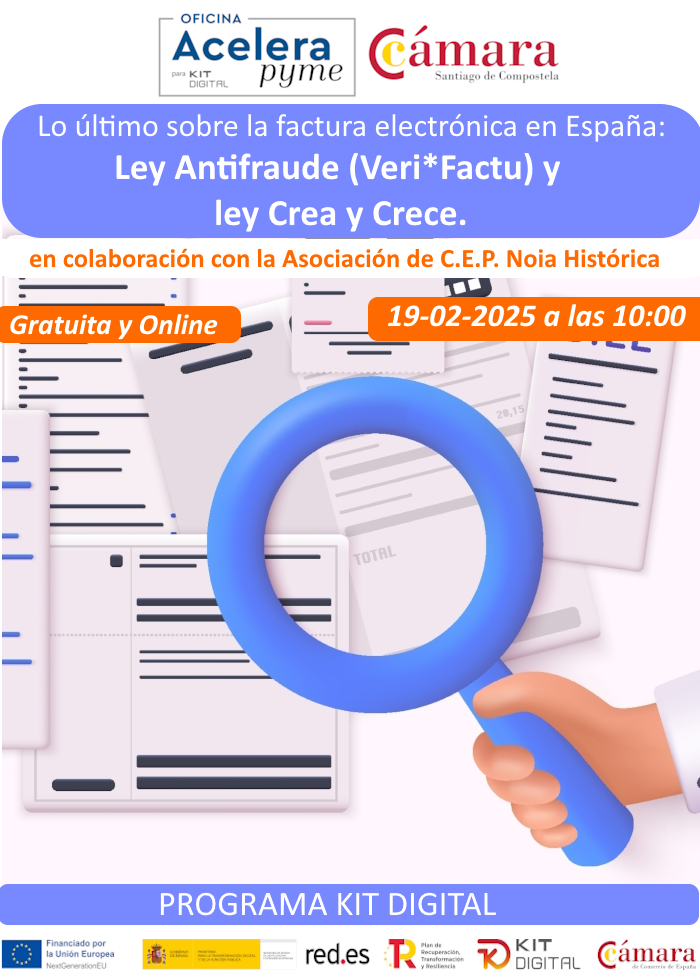 Lo último sobre la factura electrónica en España: Ley Antifraude (Veri*Factu) y ley Crea y Crece.