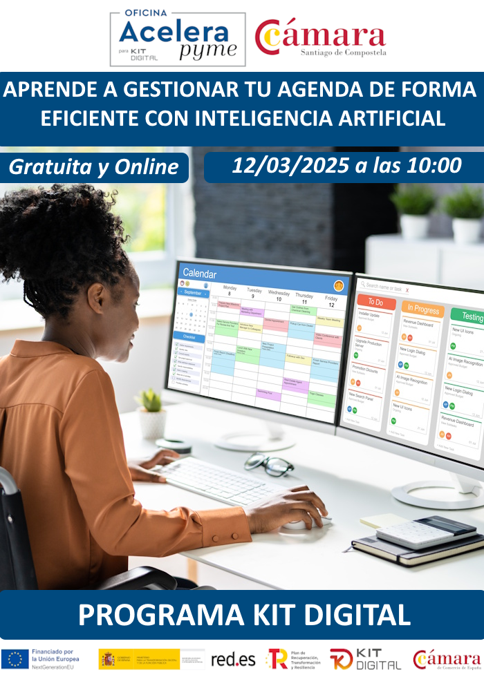 APRENDE A GESTIONAR TU AGENDA DE FORMA EFICIENTE CON INTELIGENCIA ARTIFICIAL. PROGRAMA KIT DIGITAL